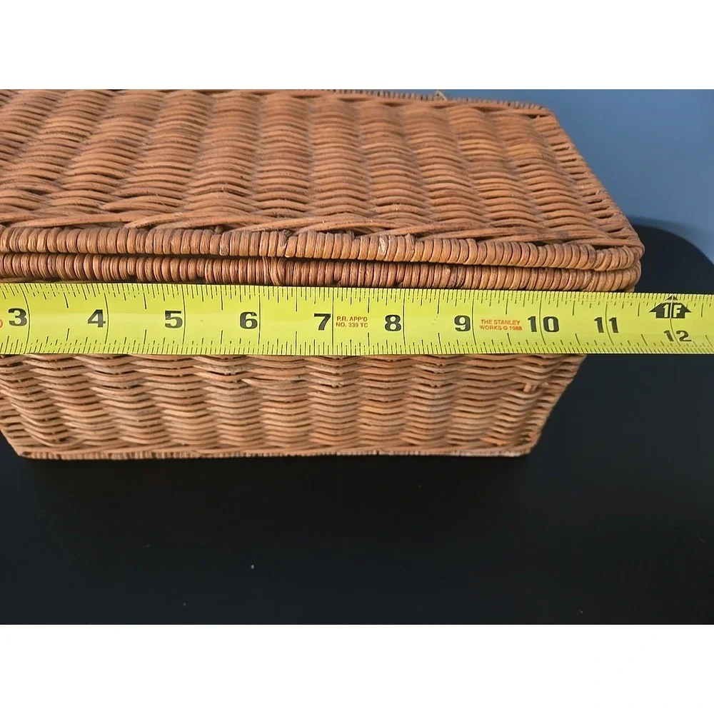 Vtg Storage‎ Basket Home Office Supplies Rectangle for Closet Nursery Home Decor